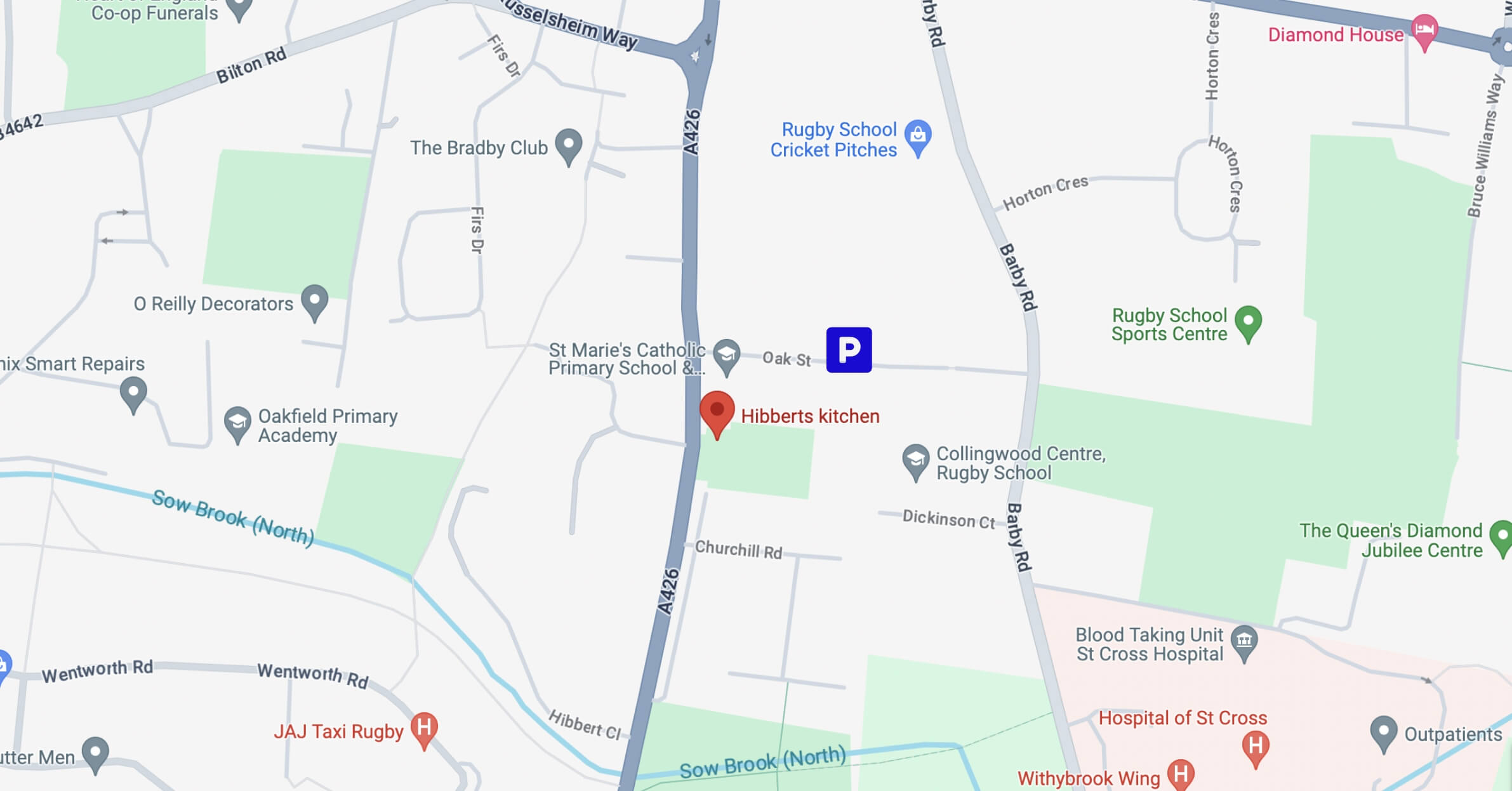 Location of Hibberts Hall